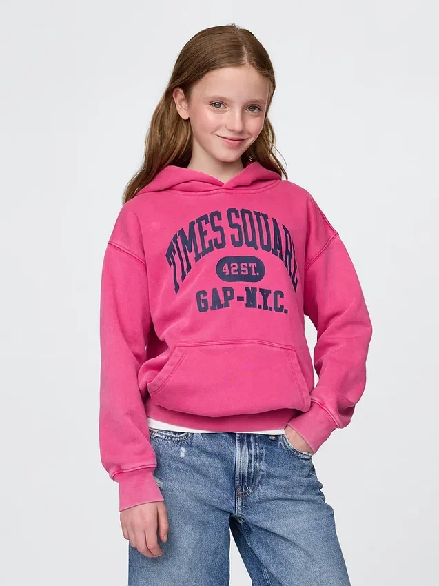 Kids Vintagesoft Nyc Times Square Hoodie
