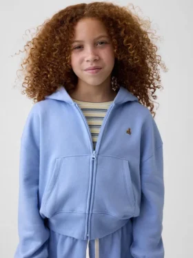 Kids Vintagesoft Oversized Logo Zip Hoodie