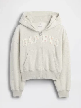 Kids Vintagesoft Oversized Logo Zip Hoodie