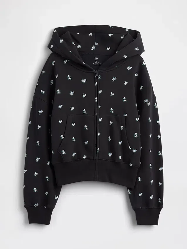 Kids Vintagesoft Oversized Logo Zip Hoodie