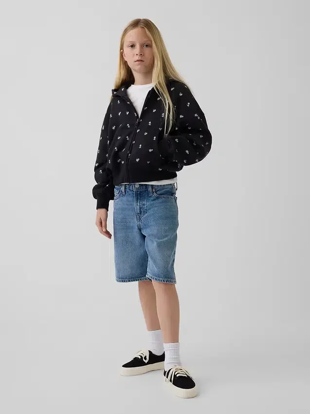 Kids Vintagesoft Oversized Logo Zip Hoodie