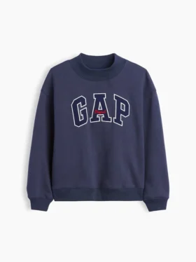 Kids Vintagesoft Oversized Mockneck Logo Sweatshirt