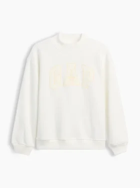 Kids Vintagesoft Oversized Mockneck Logo Sweatshirt