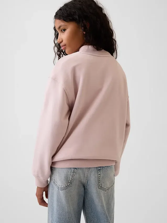 Kids Vintagesoft Oversized Mockneck Logo Sweatshirt
