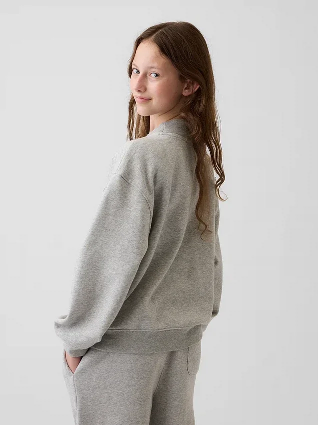 Kids Vintagesoft Oversized Mockneck Logo Sweatshirt