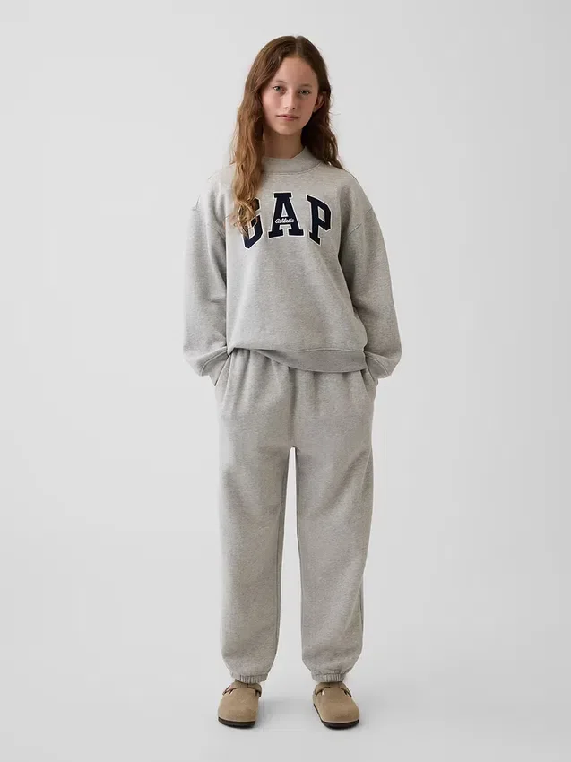 Kids Vintagesoft Oversized Mockneck Logo Sweatshirt