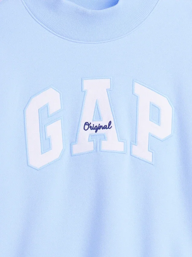 Kids Vintagesoft Oversized Mockneck Logo Sweatshirt