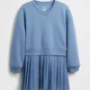 Kids Vintagesoft Pleated Sweatshirt Dress