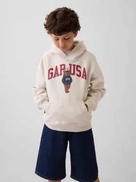 Kids Vintagesoft Relaxed Brannan Bear Logo Hoodie