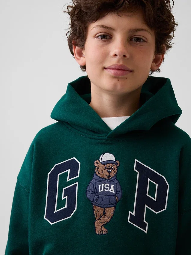 Kids Vintagesoft Relaxed Brannan Bear Logo Hoodie