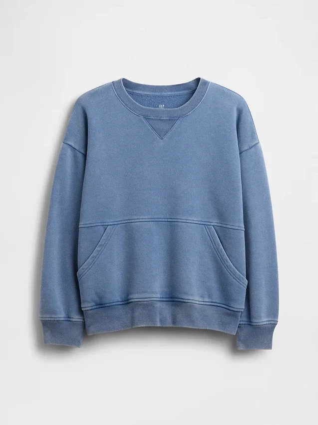 Kids Vintagesoft Relaxed Crewneck Pocket Sweatshirt