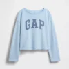 Kids Vintagesoft Terry Wide-Neck Logo Sweatshirt