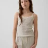 Kids Waffle Lace-Trim Cami
