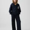 Kids Waffle Relaxed Easy Wide-Leg Pants