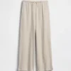Kids Waffle Relaxed Easy Wide-Leg Pants