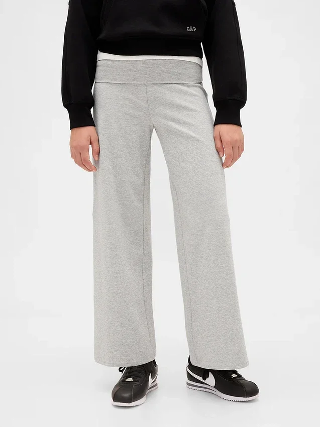 Kids Wide-Leg Foldover Leggings