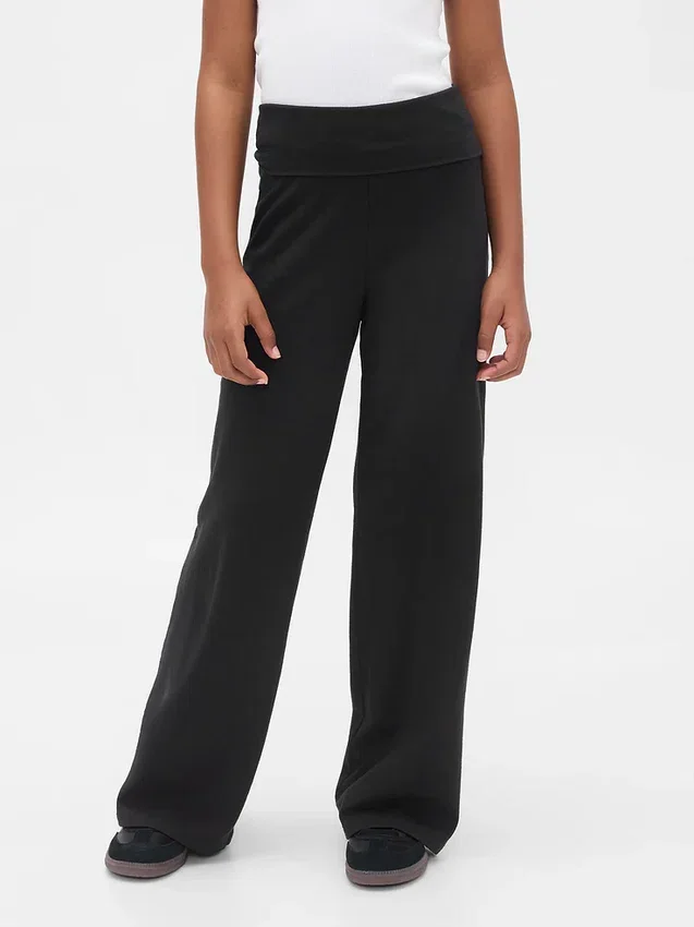 Kids Wide-Leg Foldover Leggings