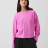 Knit Oversized Crop T-Shirt