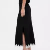 Lace-Trim Maxi Skirt