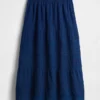 Lace-Trim Maxi Skirt