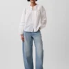 Lace-Trim Pintuck Top