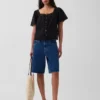 Lace-Trim Square-Neck Swing Top