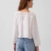 Lace-Trim Square-Neck Top