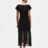 Lace-Trim V-Neck Maxi Dress