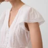 Lace Voile Peplum Crop Top
