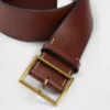 Leather Square-Buckle Belt