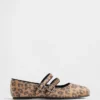 Leopard Double-Strap Ballet Flats