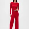Lightweight Cashsoft Pointelle Heart Pj Pants