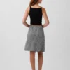 Linen-Blend Bias-Cut Skirt