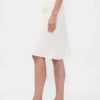 Linen-Blend Bias-Cut Skirt