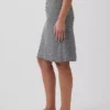 Linen-Blend Bias-Cut Skirt