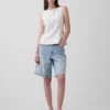 Linen-Blend Boatneck Top