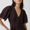 Linen-Blend Cinched Mini Shirtdress