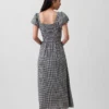 Linen-Blend Drop-Waist Maxi Dress