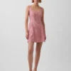 Linen-Blend Drop-Waist Mini Dress