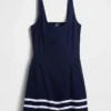 Linen-Blend Drop-Waist Mini Dress