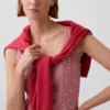 Linen-Blend Drop-Waist Mini Dress