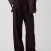 Linen-Blend Easy Wide-Leg Pants