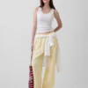 Linen-Blend Easy Wide-Leg Pants