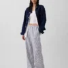 Linen-Blend Easy Wide-Leg Pants