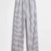 Linen-Blend Easy Wide-Leg Pants