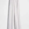 Linen-Blend Easy Wide-Leg Pants