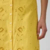 Linen-Blend Embroidered Cami Maxi Dress