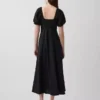 Linen-Blend Empire Waist Maxi Dress