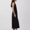 Linen-Blend Halter Maxi Dress