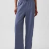 Linen-Blend Lace-Hem Pj Pants